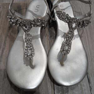 Unisa Silver Embellished Sandals